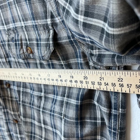 Carhartt Workwear Shirt Large Blue Gray Button Up Long Sleeve Cotton Mens - Picture 5 of 9